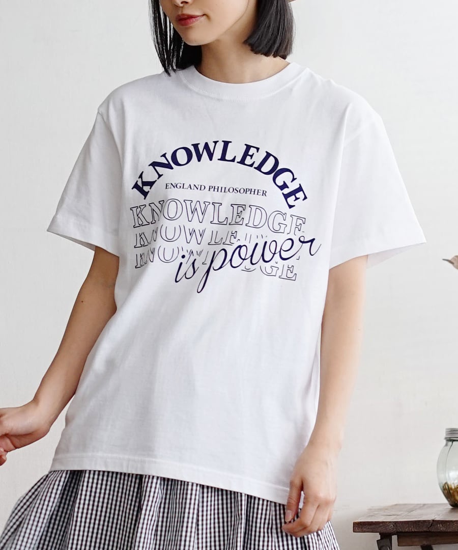 Tシャツ レディース トップス 春 夏 半袖 カットソー ロゴ プリント クルーネック 大きいサイズ セレクトプリント Tシャツ