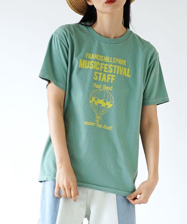 Tシャツ カットソー レディース 夏 トップス ユニセックス ロゴ プリント 半袖 クルーネック アメリカンコットン ヴィンテージ Tシャツ