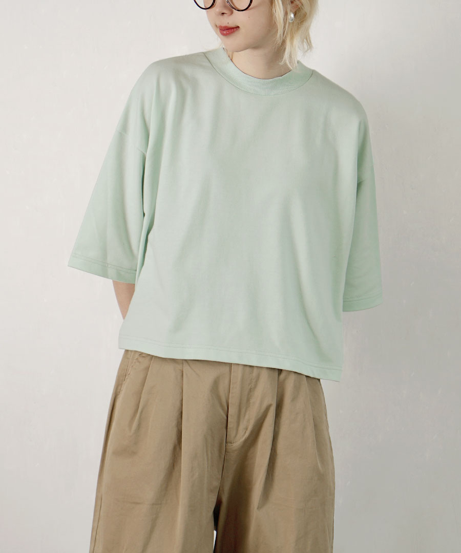P10%還元 カットソー レディース 春 トップス Tシャツ 半袖 ショート丈 ゆったり zooti...