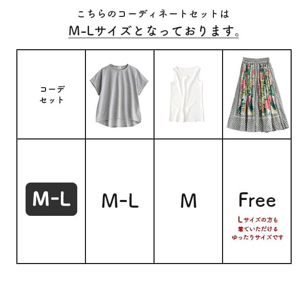 コーデセット パーソナルカラー レディース 秋 Tシャツ スカート アナ