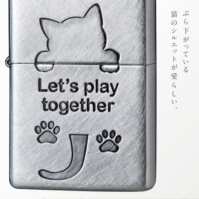 ZIPPO ライター ネコ Let's play together CAT 猫 ジッポ 真鍮
