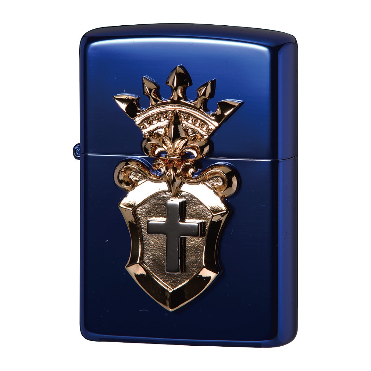 zippo ジッポー ライター ジッポライター ジッポーライター Zippo ブランド 名入れ 彫刻 名前入り オイルライター ブルー 青 メタル  エンブレム イオンコーティ