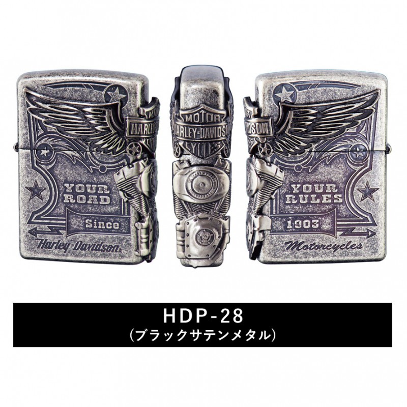 zippo ライター ジッポライター ジッポーライター ハーレーダビッドソン HARLEY DAVIDSON かっこいい バイク好き オイルライター  200 日本国内限定モデル サイド