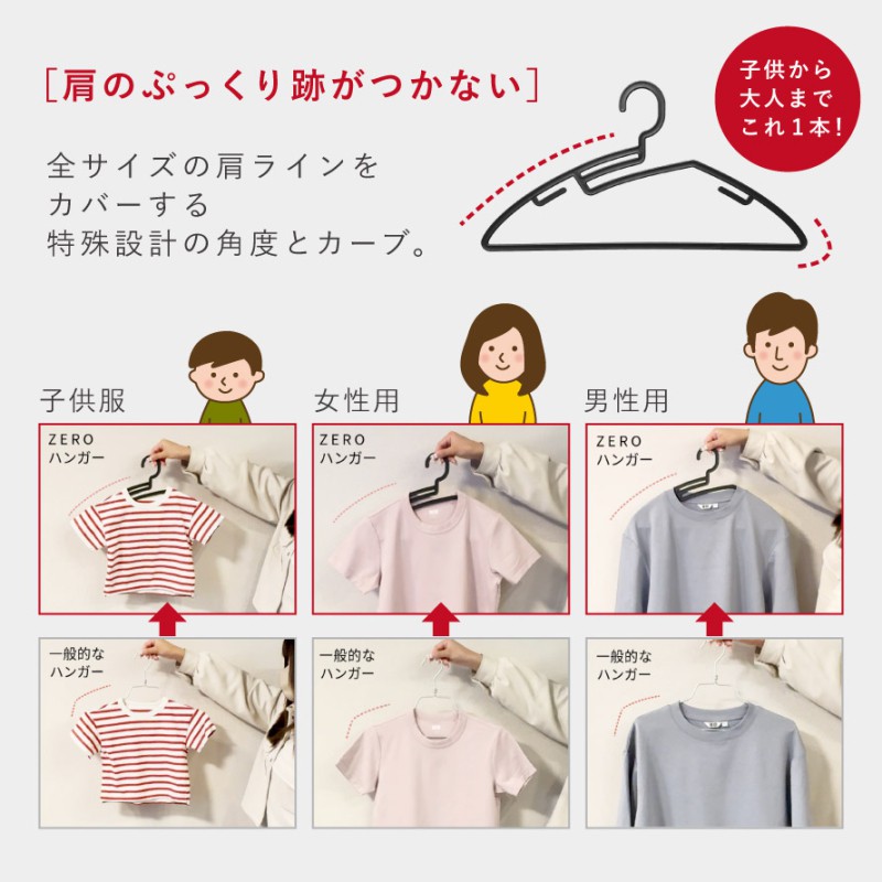 ハンガー 襟が伸びない 型崩れ防止 洗濯 そのまま収納 日本製 スリム