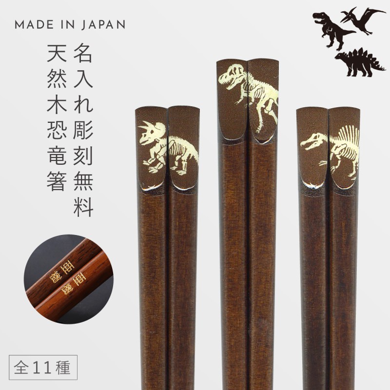 田中箸店 箸 お箸 恐竜 18cm 名入れ 名前入り プレゼント 子供 子ども