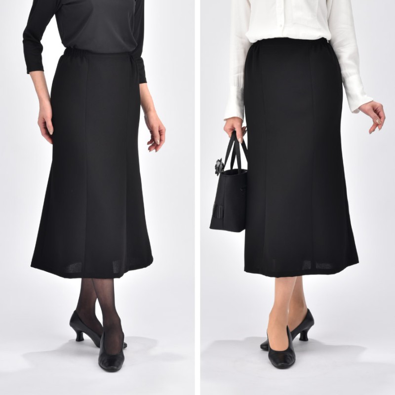 秀英産業 ブラックフォーマル スカート 単品 日本製 喪服 礼服 葬式 冠