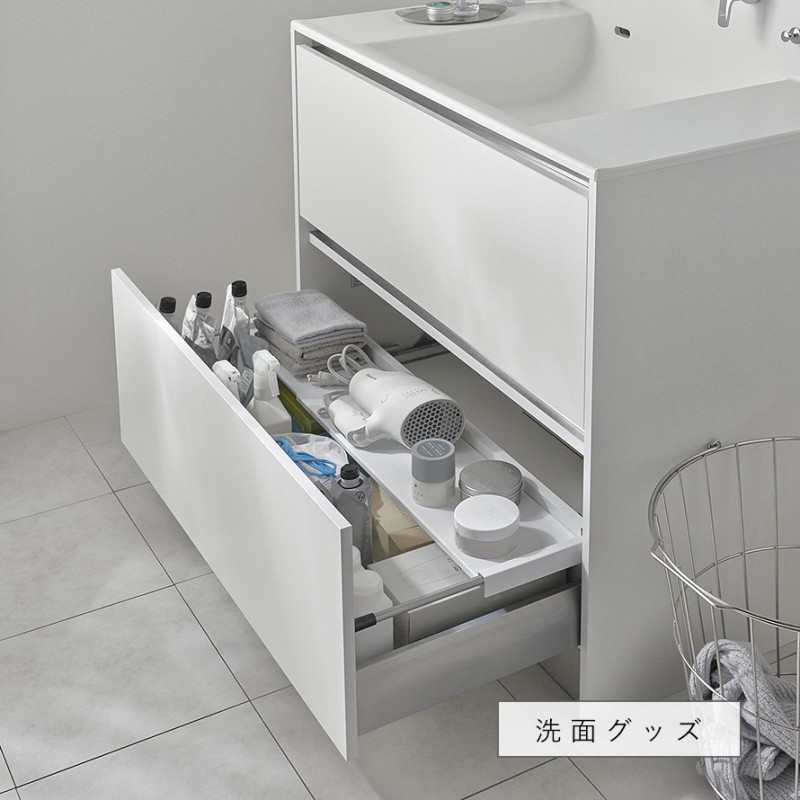 伸縮キッチン引き出し中ラック タワー ワイド