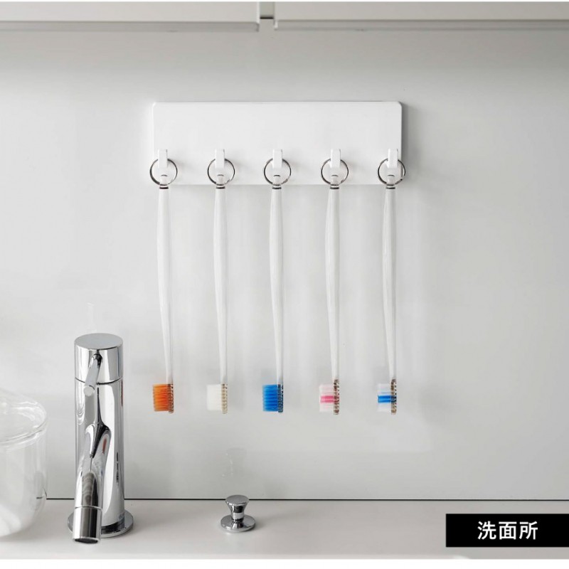 時間指定不可フィルムフック フック プレート 5連 山崎実業 吊り下げ plate プレート フック フィルムフック ホワイト キッチン ホワイト 5連  洗面 キッチン収納、ラック