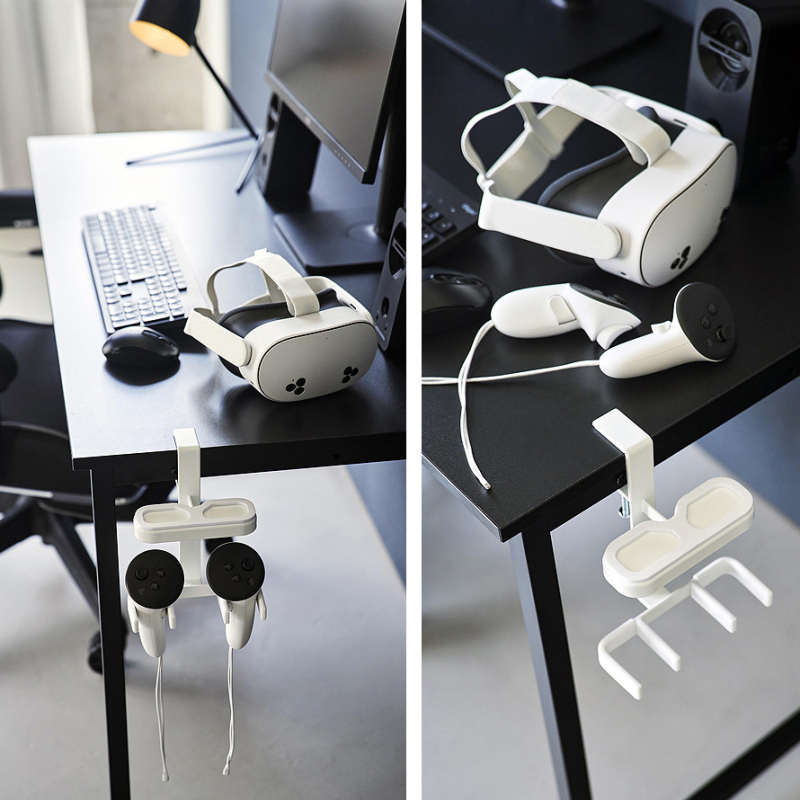 デスク横VRゴーグル＆コントローラー収納ラック スマート