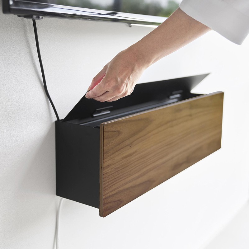 壁付けテレビ周辺機器収納ボックス タワー