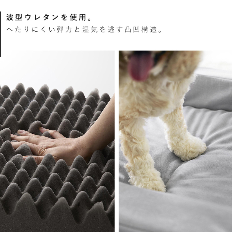 山崎実業 高反発ウレタンペットベッド ヌークス 角型 nooks ペット