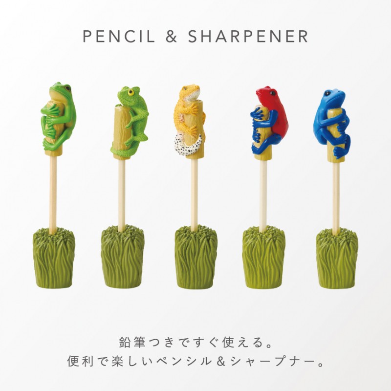 ペンシル＆シャープナー いきもの