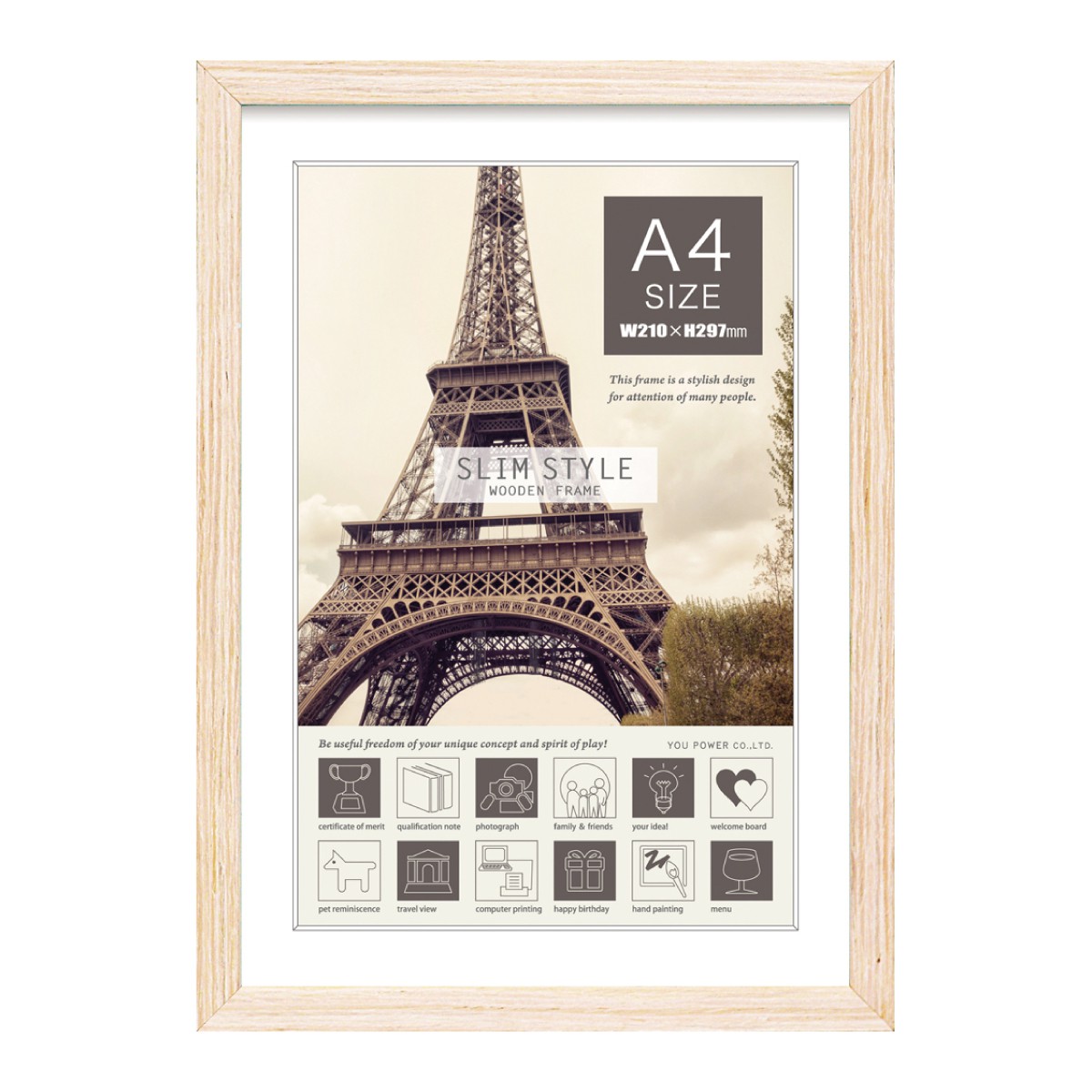 オリジナルフォトフレーム　A4サイズ 楽天市場】【1/1はポイント最大10倍祭】フォトフレーム Vシリーズ