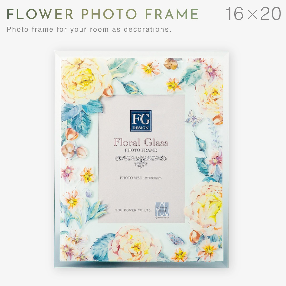 フォトフレーム 花 L判 8.9×12.7cm ガラス製 おしゃれ 写真立て 卓上用 スタンド 母の日 ギフト 花以外 縦置き 横 透明 誕生日 結婚祝い プレゼント 故人 メモ |  | 05