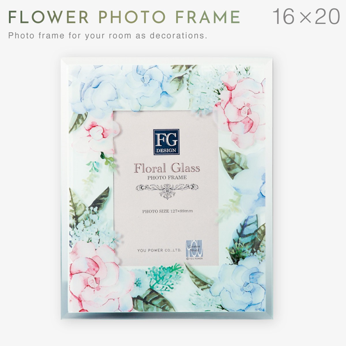 フォトフレーム 花 L判 8.9×12.7cm ガラス製 おしゃれ 写真立て 卓上用 スタンド 母の日 ギフト 花以外 縦置き 横 透明 誕生日 結婚祝い プレゼント 故人 メモ |  | 08