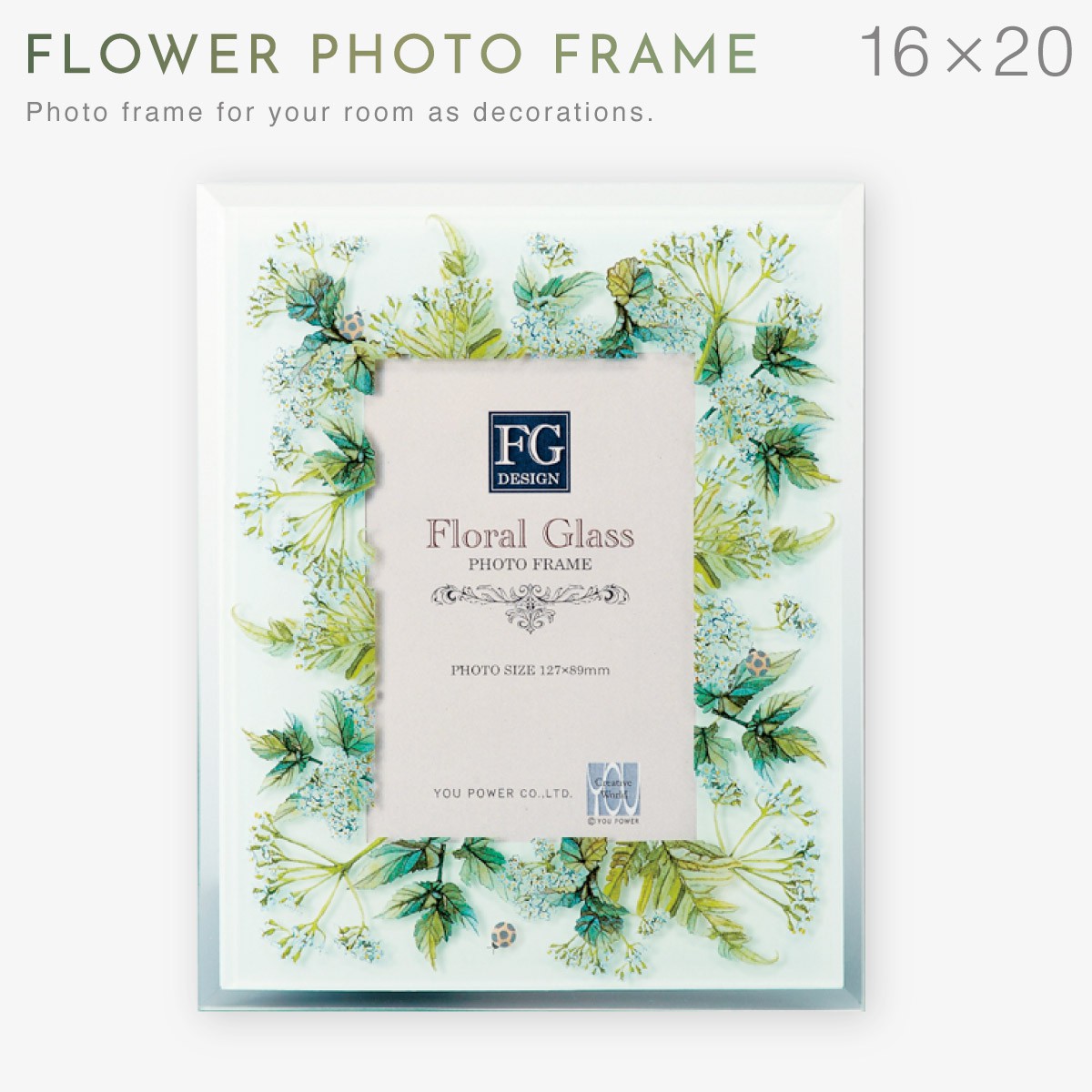 フォトフレーム ガラス製 正絹帯地使用 新品 未使用品 キシマ（KISHIMA） フォトフレーム ガラス 写真立て クリア 2L判