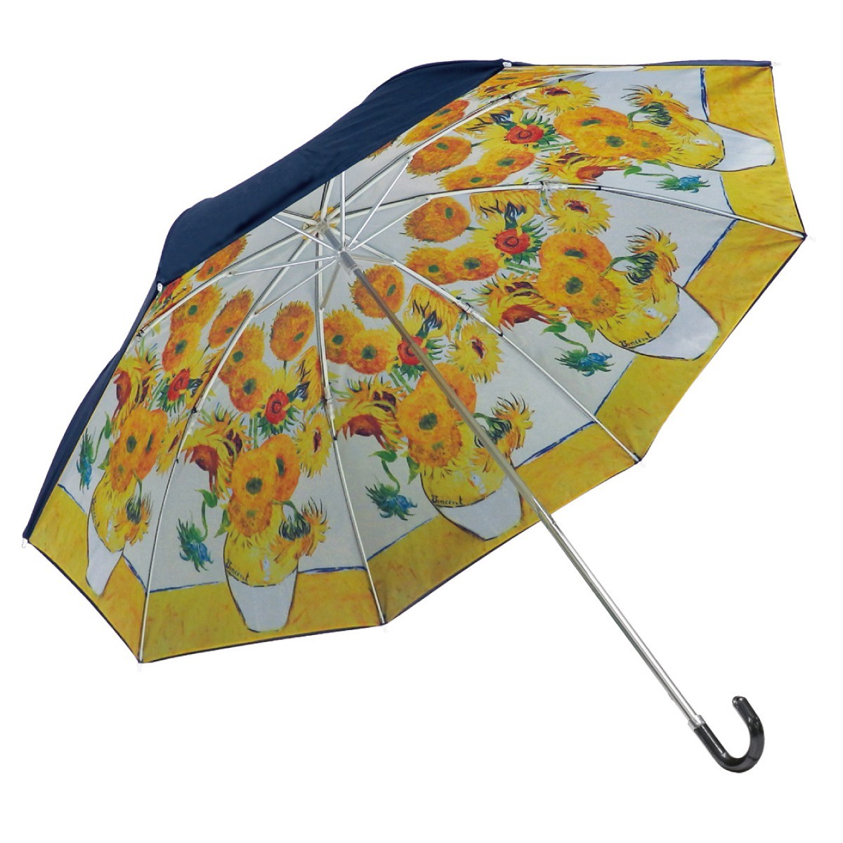 傘 レディース 折りたたみ傘 晴雨兼用 uvカット 絵画 アート ゴッホ