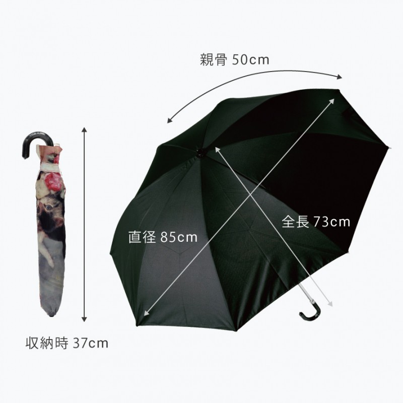 傘 レディース 猫 名画 アート ギフト 折りたたみ 晴雨兼用 日傘 uv
