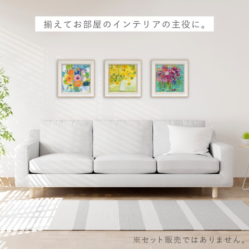 花の絵　額縁入り　骨董品 092281725_3.jpg