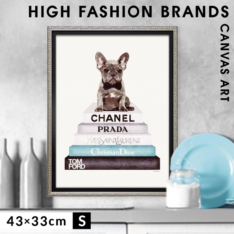 アートパネル ブランド シャネル CHANEL 犬 Mサイズ オマージュ