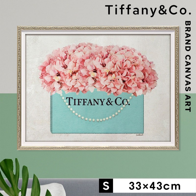 アートパネル アートポスター ブランド ティファニー Tiffany＆Co. ブランドオマージュ アート フレーム付き ショッピング ブーケ S  アマンダグリーンウッド