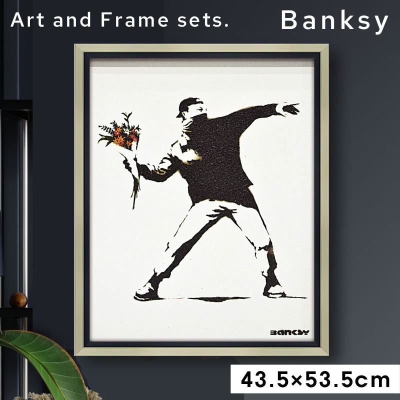 アートパネル BANKSY バンクシー 日本正規ライセンス フラワー