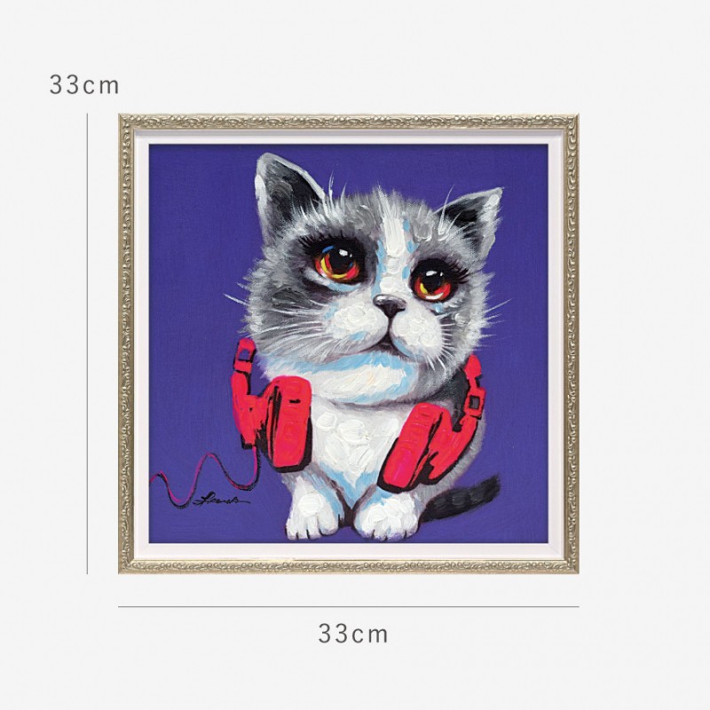 アートパネル 猫 アートフレーム 油絵 アート 絵 インテリア 動物