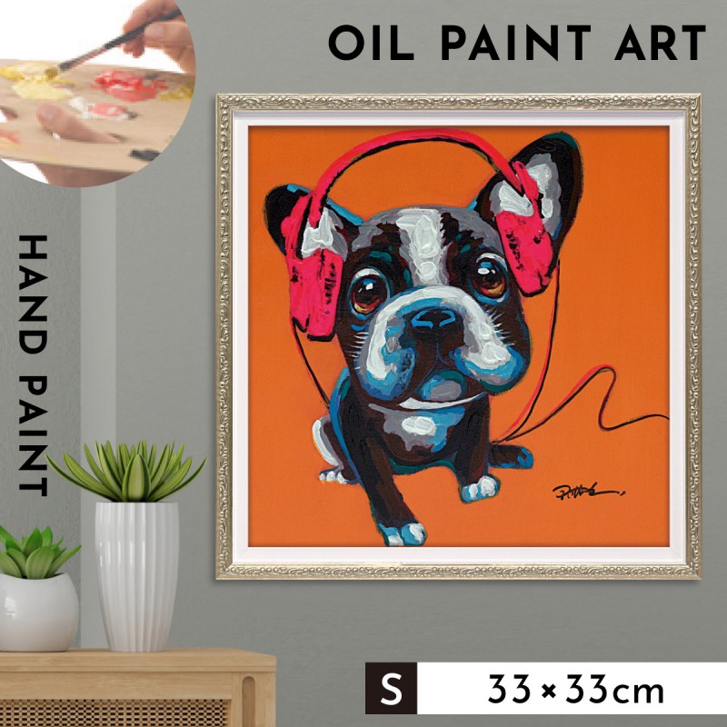 アートパネル 犬 アートフレーム 油絵 アート 絵 インテリア 動物