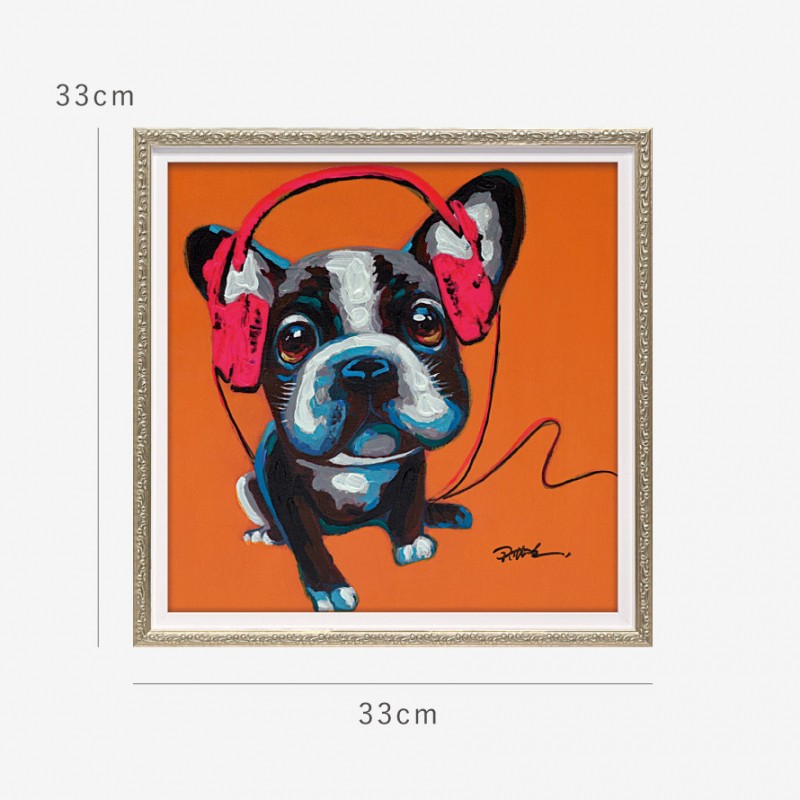 アートパネル 犬 アートフレーム 油絵 アート 絵 インテリア 動物