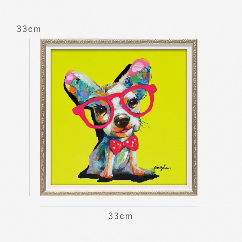 アートパネル 犬 アートフレーム 油絵 アート 絵 インテリア 動物