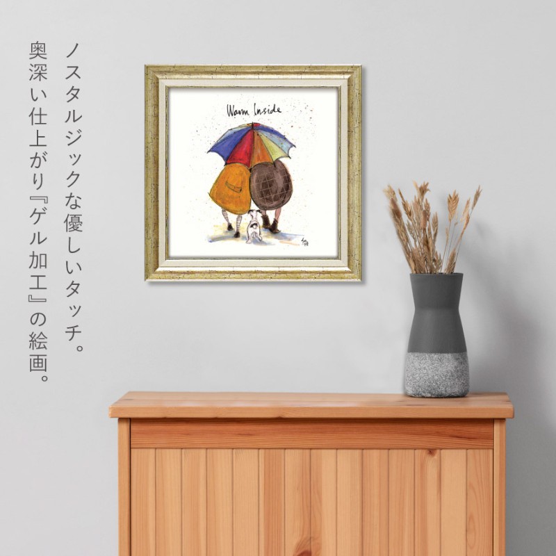 ゲル加工　アートフレーム サムトフト「何があっても大丈夫」Mサイズ ゲル加工アート