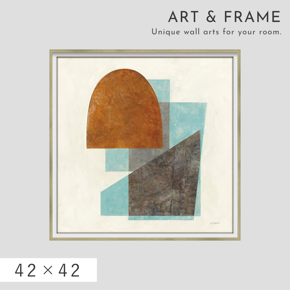 アートパネル 抽象 42×42cm アート ポスター 抽象画 モダン 北欧 現代