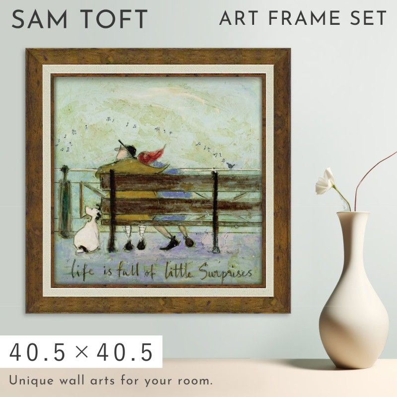 サムトフト　絵画　額入り　大きめ　sam toft Amazon.co.jp: 絵画 サムトフト「パック イン スタック」 額入り