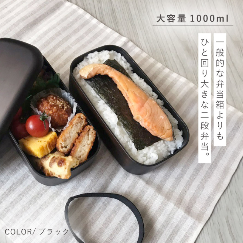 弁当箱 男子 大容量 2段 高校生 男性 メンズ 食洗機対応 レンジ対応