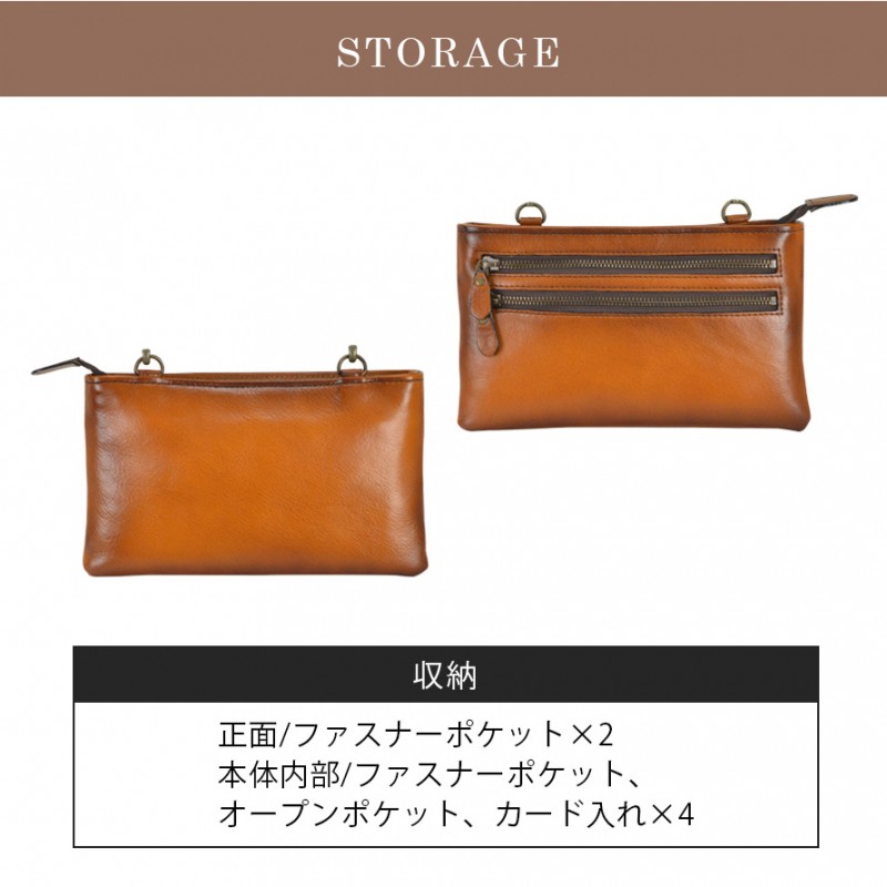 ショルダーバッグ メンズ 斜め掛け 大人 レザー 本革 牛革 3way 日本製