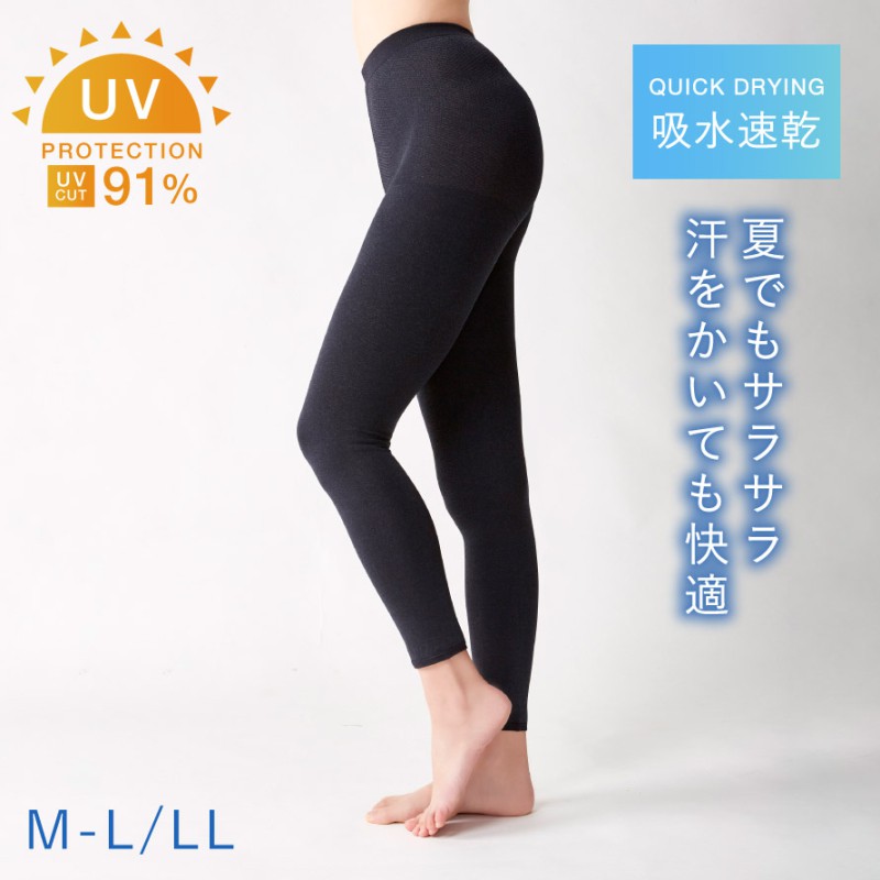 本日のみ特別価格　新品美品　cvtvlist 即完売　ブラック レギンス スパッツ レディース レギンス 夏 uvカット 10分丈 吸水速乾 スポーツ