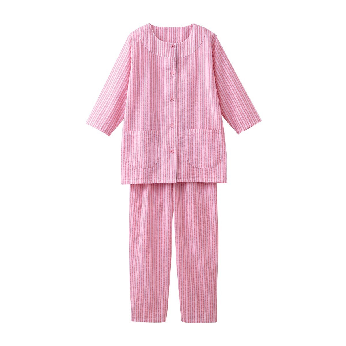 ★★ 新品　綿　シャルレ レディース パジャマ 七分袖　L ☆定価14,300円☆ 新品 綿 シャルレ レディース パジャマ 七分袖