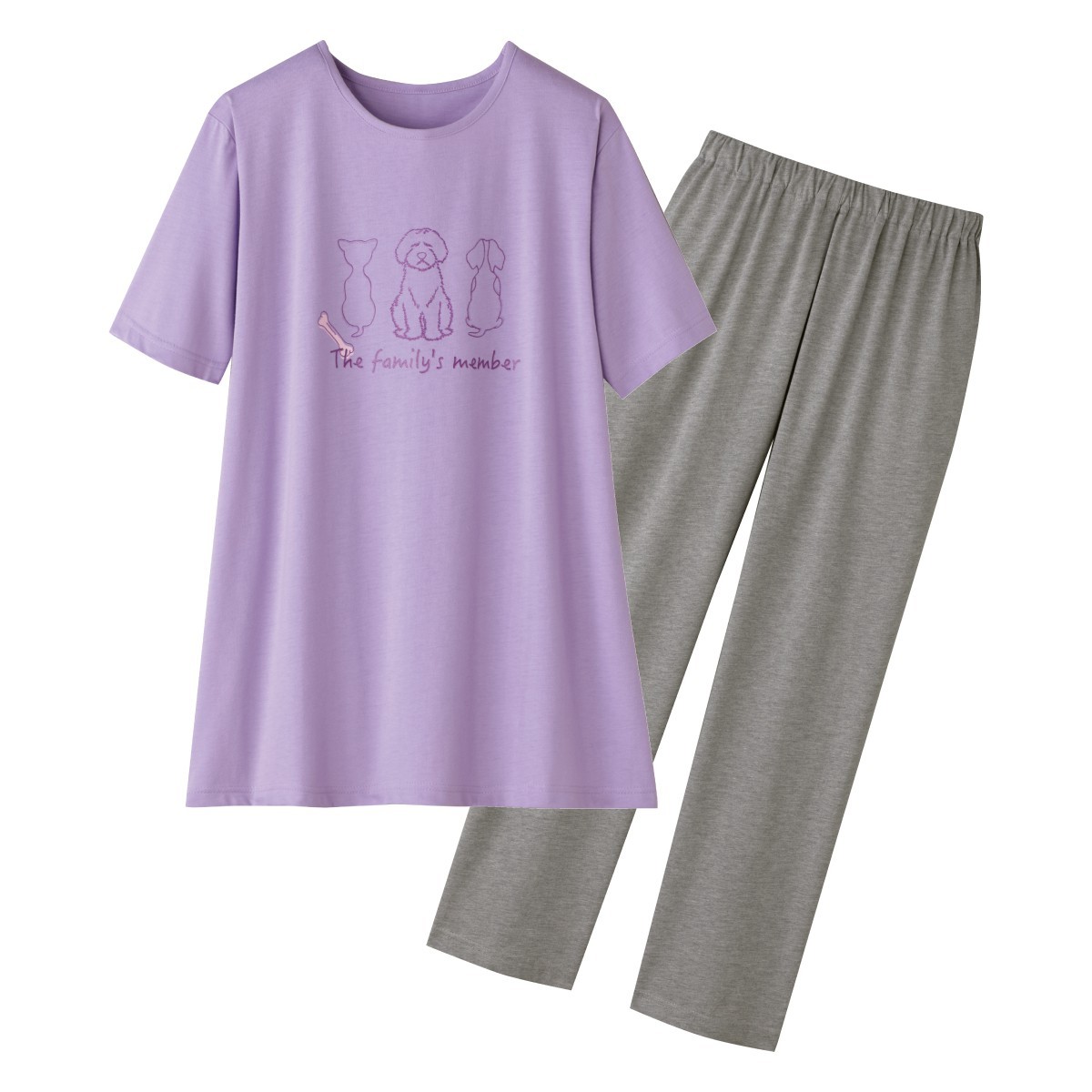 パジャマ ルームウェア レディース 半袖 夏 猫柄 猫 ネコ 犬 かわいい 可愛い おしゃれ プリント柄半袖ルームウェア ココチのくらし雑貨店 通販 Yahoo ショッピング