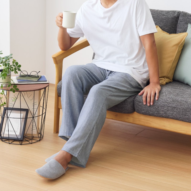 ルームパンツ メンズ 夏用 綿100% ダブルガーゼ 二重ガーゼ パジャマ