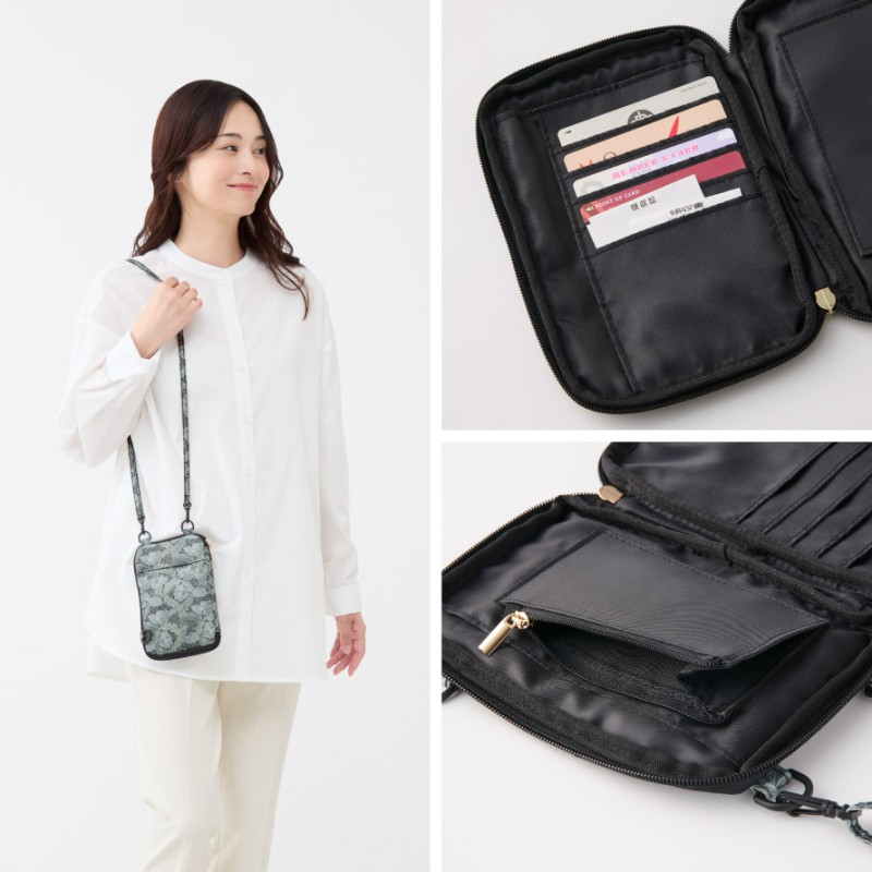 お財布ポーチ ショルダー 財布 一体型 カード 大容量 軽量 スマホ