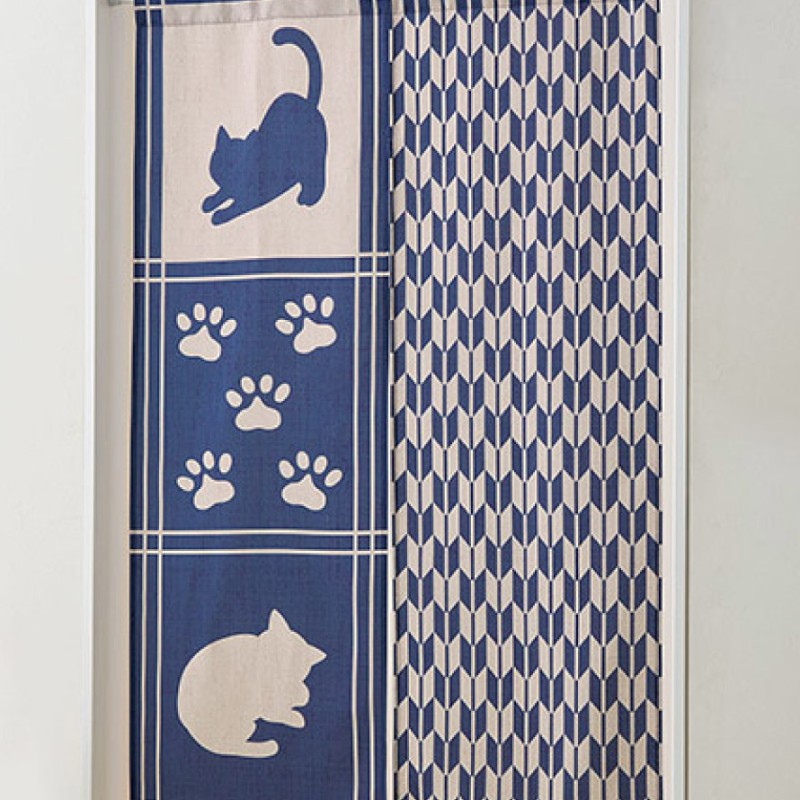 のれん ロング 暖簾 80×160 間仕切り 猫柄 洋風 輸入雑貨 ネコ 猫柄のれん ロング 暖簾80x150cm ネコ かわいい 間仕切り猫雑貨