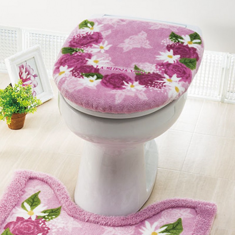トイレ蓋カバー 洗浄暖房型 トイレフタカバー トイレふたカバー 花
