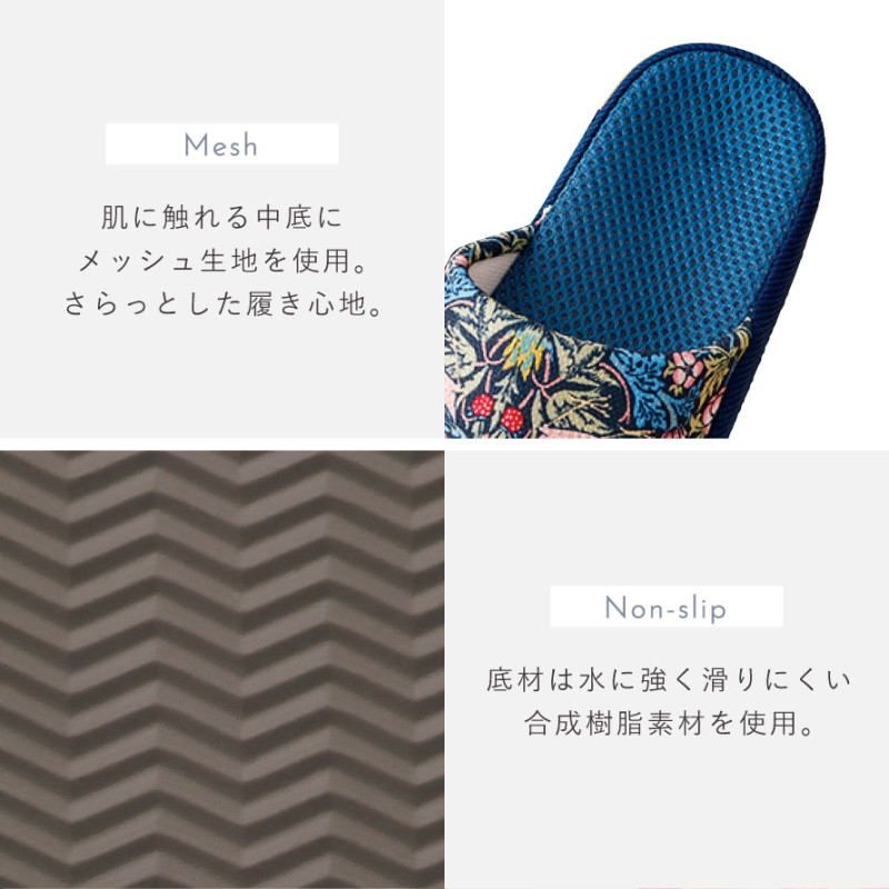ドライフィットスリッパ モリスいちご泥棒