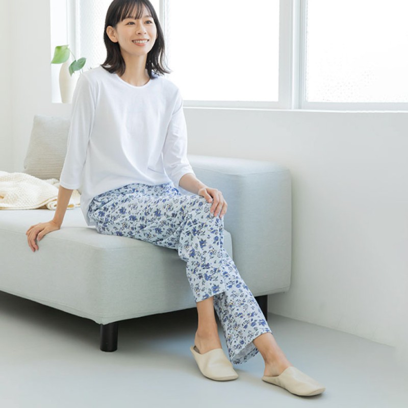 パジャマ ズボン レディース 花柄 パンツ ズボンのみ 下だけ 春