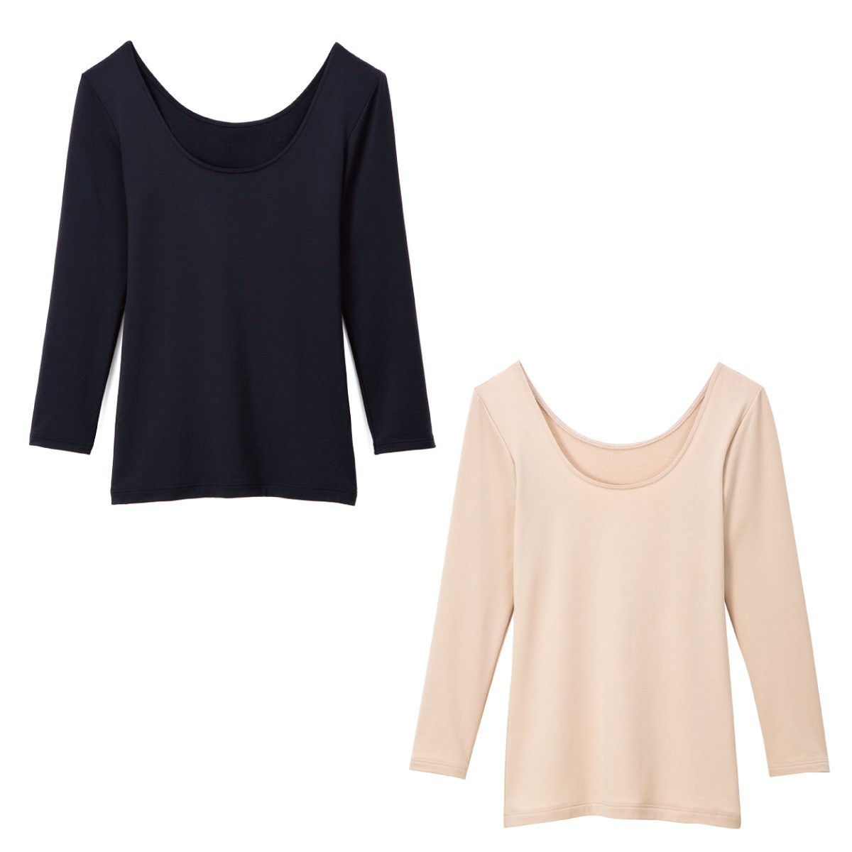 インナー レディース あったか 暖かい 深あき 裏起毛 襟ぐり広め 保温 肌着 深開き 肩あき やわらか裏起毛8分袖シャツ2枚セット レディースファッション メール ココチのくらし雑貨店 通販 Yahoo ショッピング