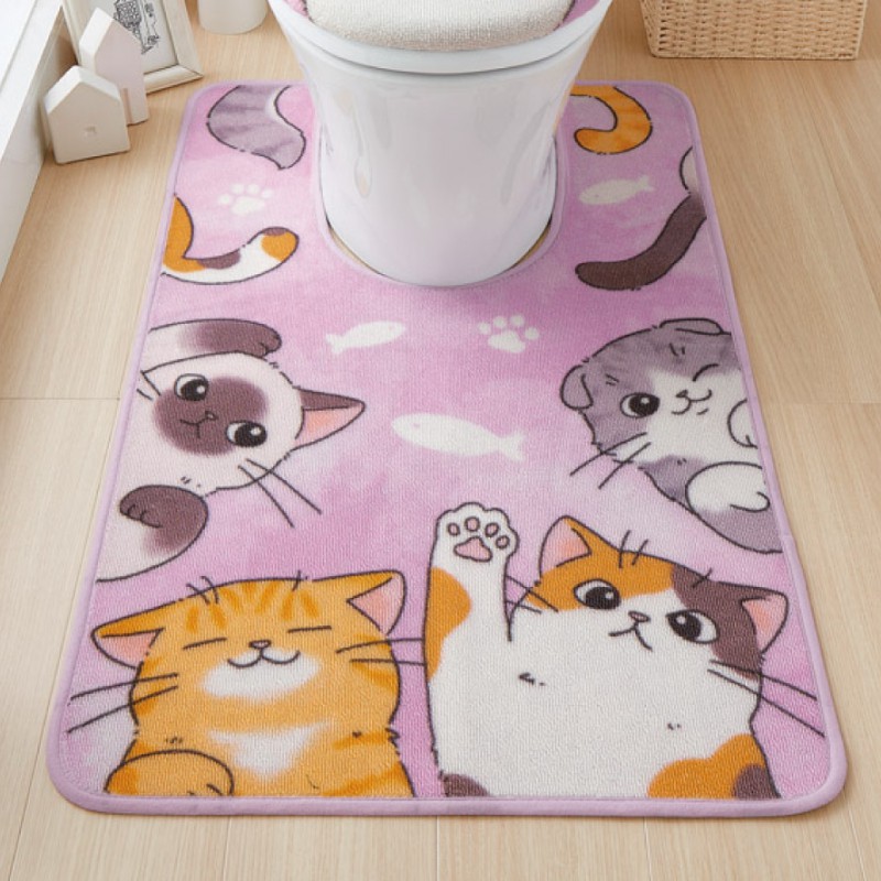 トイレマット フタカバーセット 60×100cm 耳長 ロング 大きい トイレ