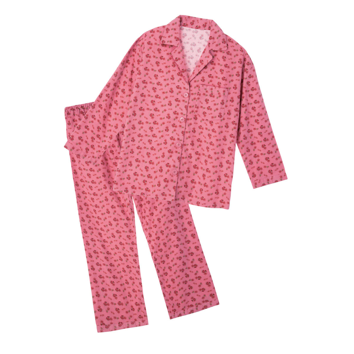 今だけ半額  ピンク 【薔薇雑貨】ポピー柄パジャマ パジャマ