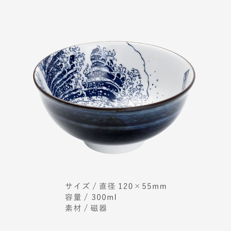 北斎富士 中平碗