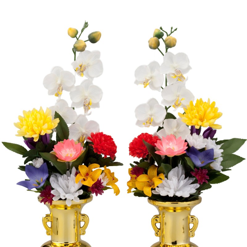 お供え花 仏花 お花のみ一対 百合 胡蝶蘭 アネモネ お供え花 仏花 お花