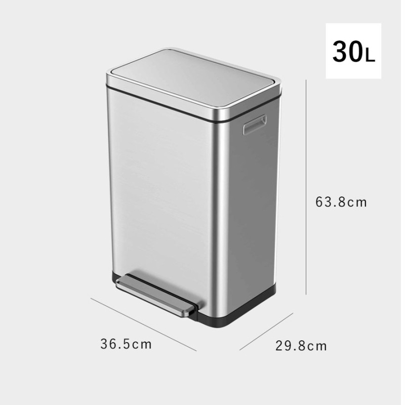 30L ゴミ箱 おしゃれ スリム ごみ箱 EKO ダストボックス 消臭 ふた付き
